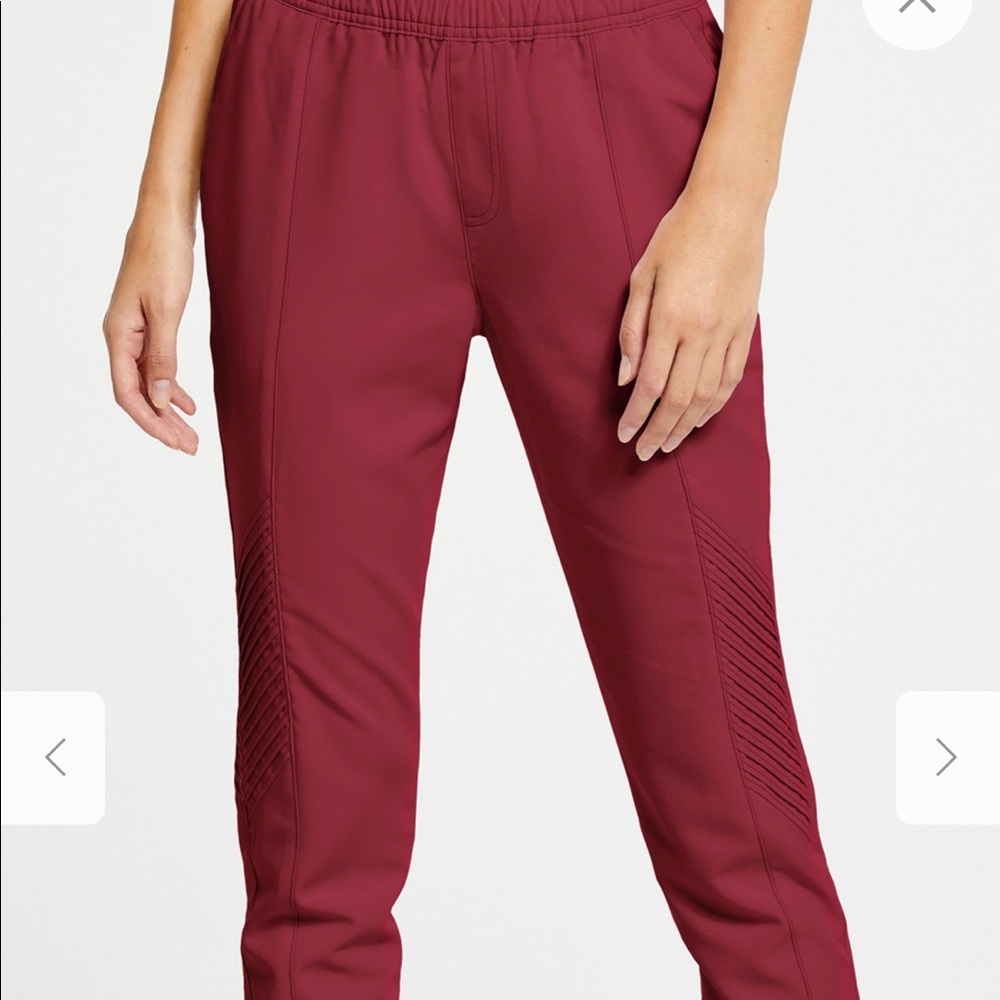 NWOT Jaanuu women’s slim fit Moto pant in wine